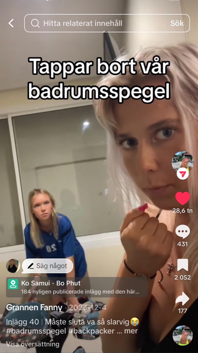 TikTok-video "Backpacker-serien": 28,6 tn likes